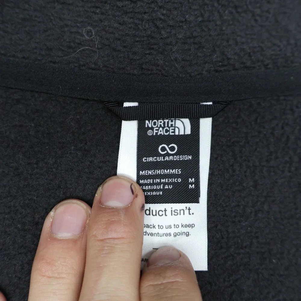 North Face Vest Mens Medium Black Front Range Fleece Lightweight Full Zip Casual
